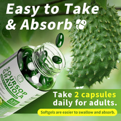 BBEEAAUU soursop capsule daily routine shot suggests energy and mood support.