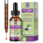 Bottle of B BEWORTHS Sea Moss Liquid Drops with herbal ingredients