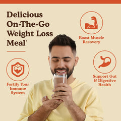 BBfL Grass-Fed Whey Protein Shake apple cider vinegar bottle emphasizes digestive-support blend