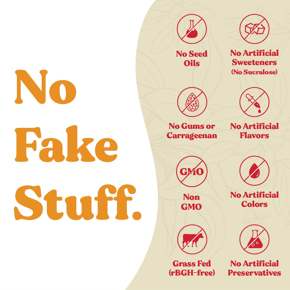 BBfL Grass-Fed Whey Shake with apple cider vinegar highlights gut-friendly ingredients.