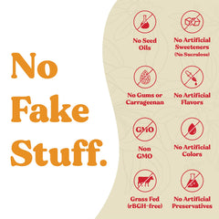 BBfL Grass-Fed Whey Shake with apple cider vinegar highlights gut-friendly ingredients.