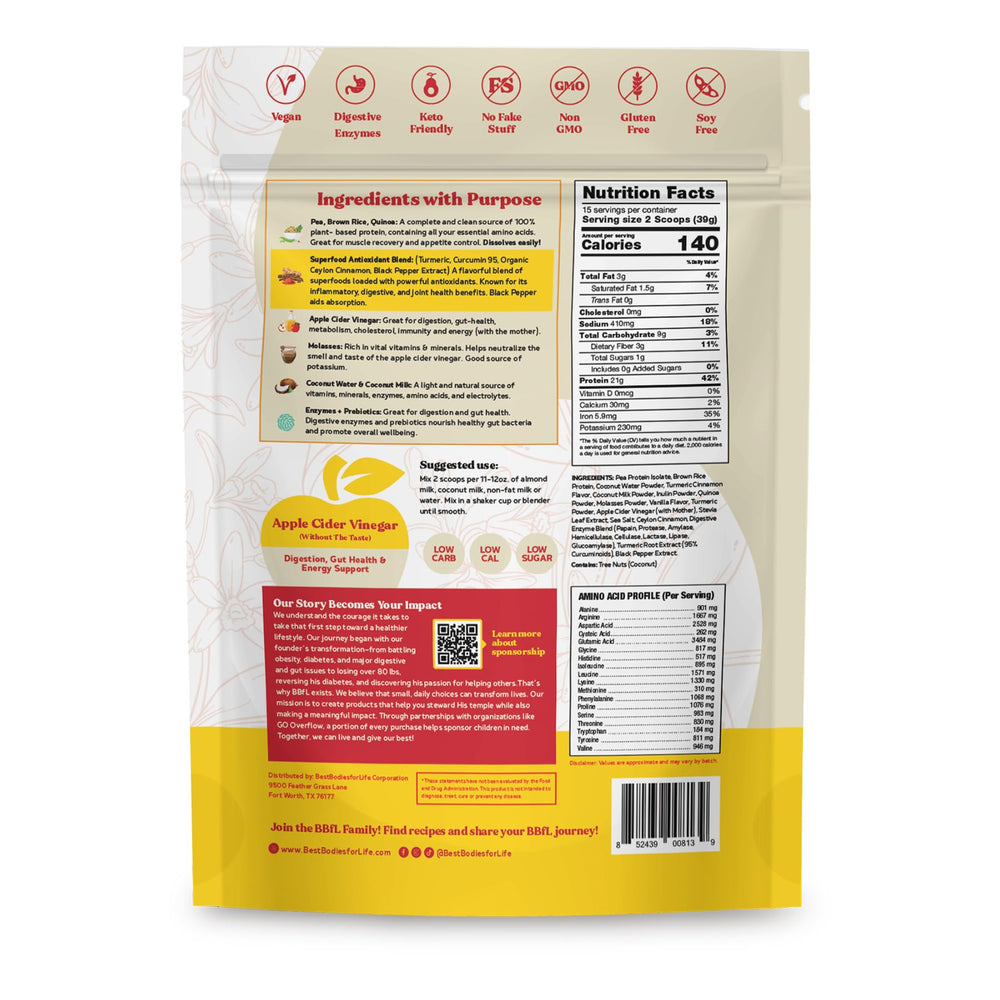 BBfL Turmeric Cream serving showcases rich flavor with clean ingredients.