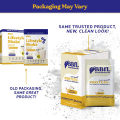 BBfL Plant-Based Protein Shake vanilla cream glass emphasizes creamy texture for a satisfying sip.