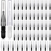 BBTO 100-piece braces dental brush flosser set in black and white