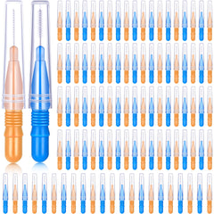 BBTO 100-piece braces dental brush flossers packaging view