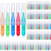 BBTO 100-piece braces dental brush flosser set – full product image