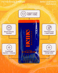 Graphic illustrating rapid absorption of BeMe liquid vitamins