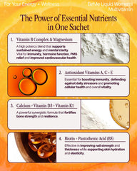BeMe 30-sachet box display for women’s liquid multivitamin