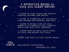 Tea setup showing BE SLEEPY packaging and loose leaves