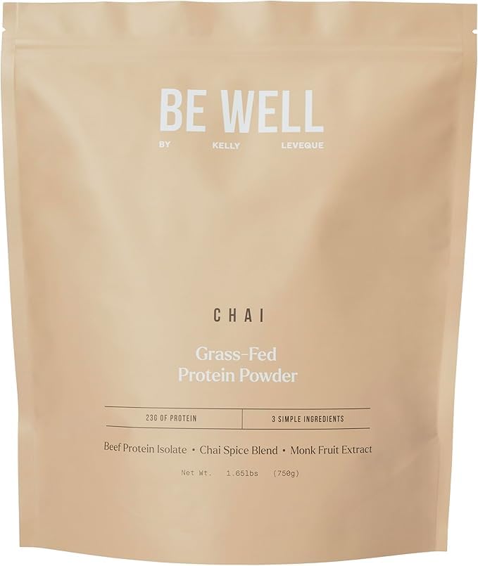 Be Well by Kelly Grass-Fed Beef Protein Powder container front view