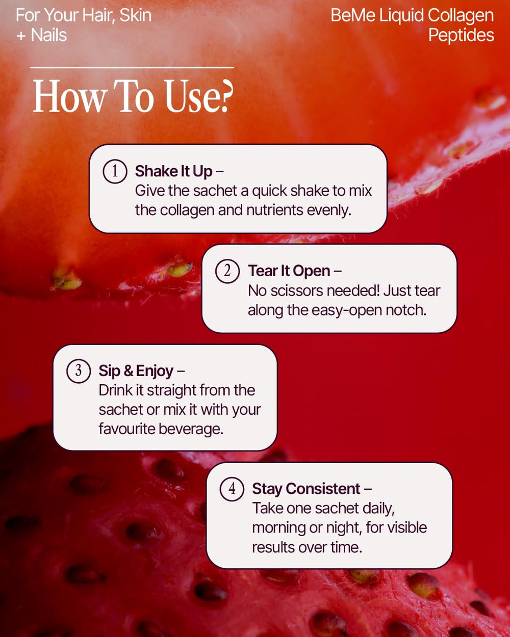 Graphic showing collagen absorption and beauty benefits