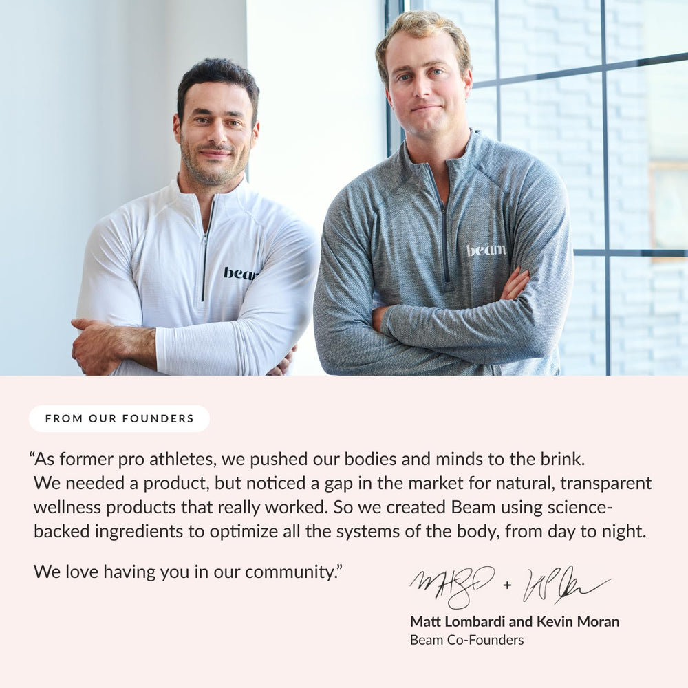 Container of Beam Colostrum Powder showing 30 servings