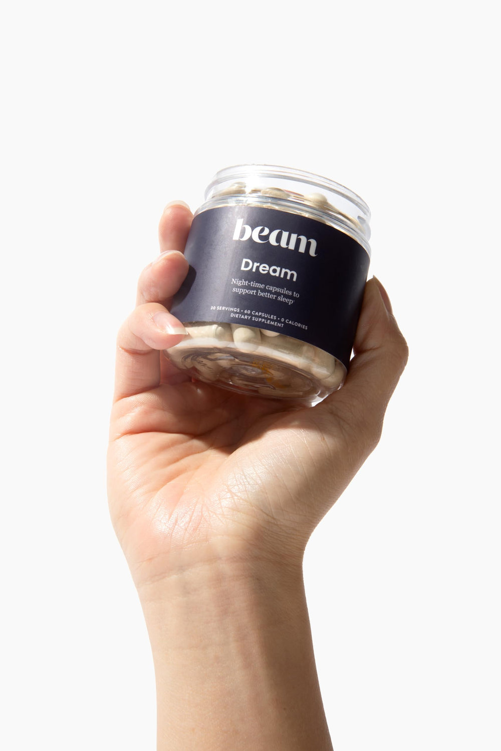 Beam Dream Sleep Capsules vegan non-GMO dairy-free claim