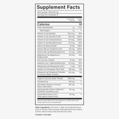 Serving scoop with glass of Glow powder mixed in water