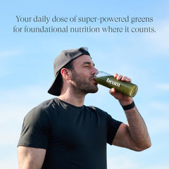 Close-up of ingredients in Beam Greens Powder