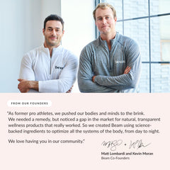 Strawberry Kiwi flavored Beam Greens mixed in a shake