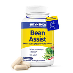 BeanAssist Enzymedica bottle on white background