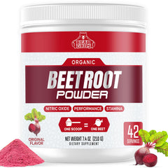 Bear Grips beet root powder jar showcases nutrient-dense organic beet for daily energy support.