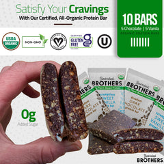 Bearded Brothers certifications label communicates organic, vegan, gluten-free credentials