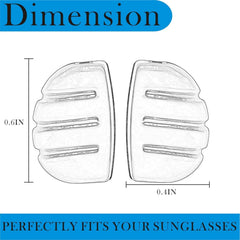 Nose pads dimensions: length 10mm, height 15mm