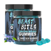 DYALE Beast Bites Creatine Bites bottle with blue raspberry branding