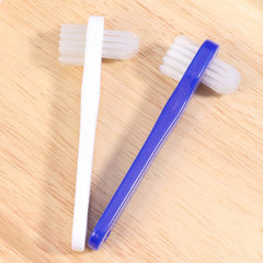 Multi-functional toothbrush for dentures, teeth, and retainers