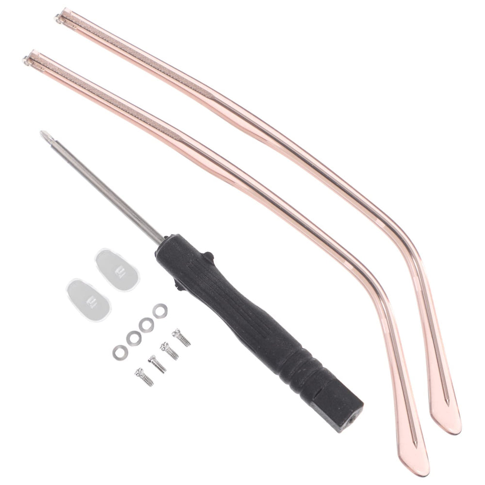 Beaupretty rose gold eyeglass arm replacement close-up