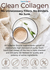 Product label with Superior Source Beauty Collagen branding