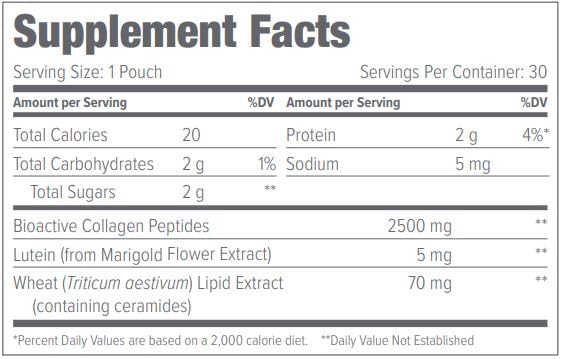 On-the-go Beauty Focus Collagen Plus peach packets packaging