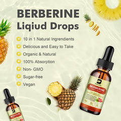 Ingredients collage including Berberine HCl, Aloe Vera, Bitter Melon, Ceylon Cinnamon