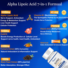 Alpha Lipoic Acid 600mg and CoQ10 capsules