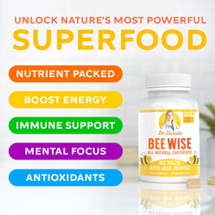 Bee Wise capsules shown for scale and color