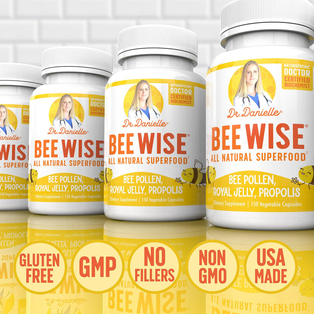 Honeycomb backdrop with Bee Wise bottle