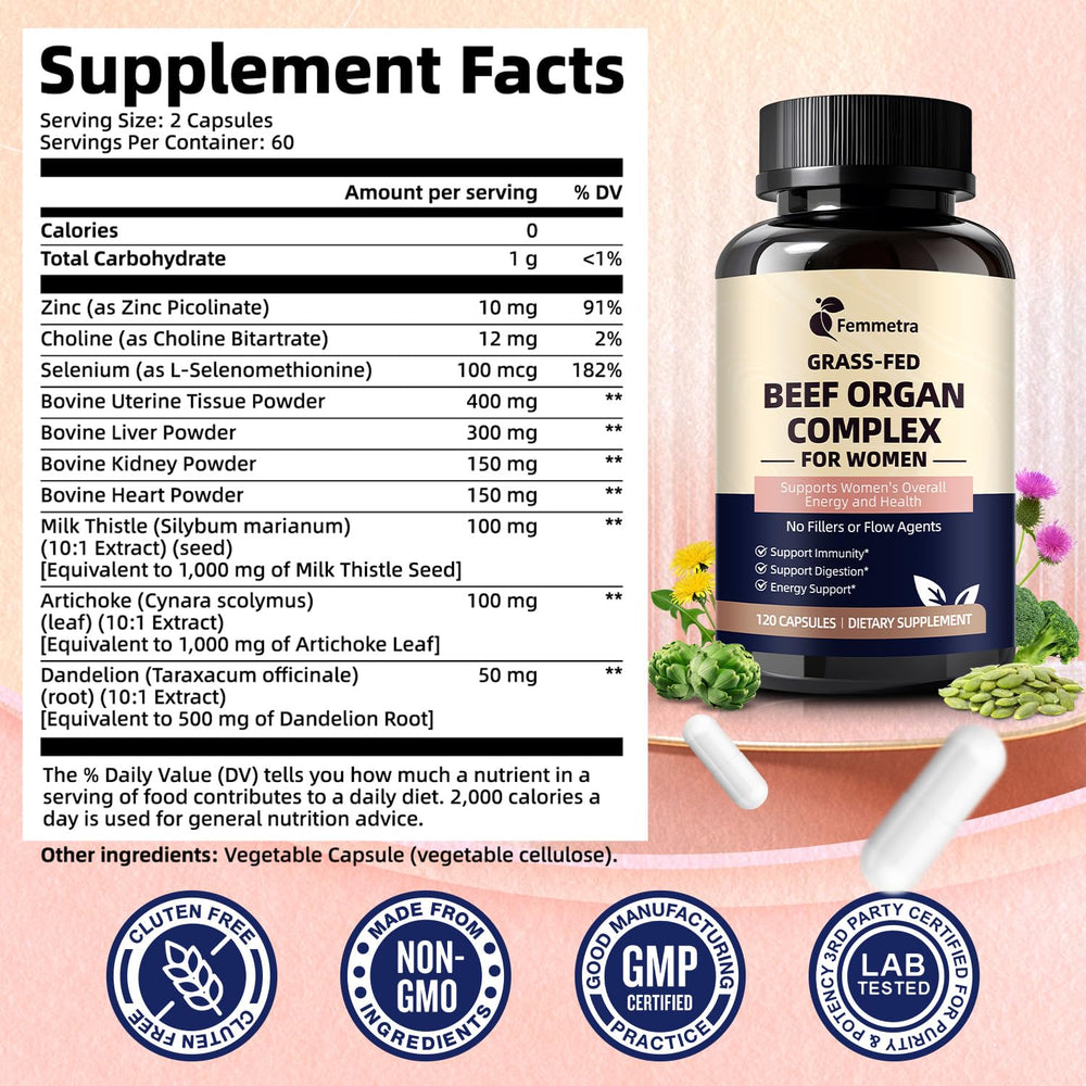 Beef heart organ powder component