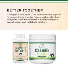 Grass-fed beef liver source information displayed on label