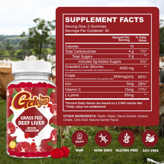 60-count bottle of Grass-Fed Beef Liver Gummies ready for shipping.