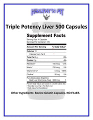 Beef liver nutrition showing protein and iron content