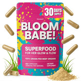Bloom Babe Beef Organ Supplement for Women bottle with 60 capsules