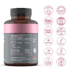 Bottle of Goddess Vitality Beef Organ Supplement