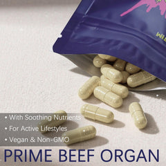 Bottle label highlighting grass-fed origin and nutrients