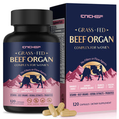 Beef Organ Supplement for Women packaging with 120 capsules