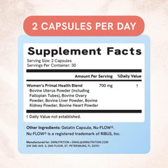 Beef uterus and ovary among other organs in women’s supplement