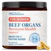 Beef organ supplement for women featuring uterus, ovary, liver, spleen, kidney and heart