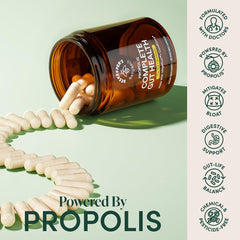 Close-up view of capsules in the bottle