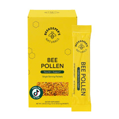Beekeeper's Naturals Raw Bee Pollen Stick Packs - front view