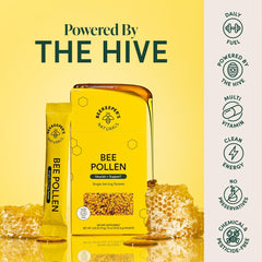 15-count box of raw bee pollen sticks on white background
