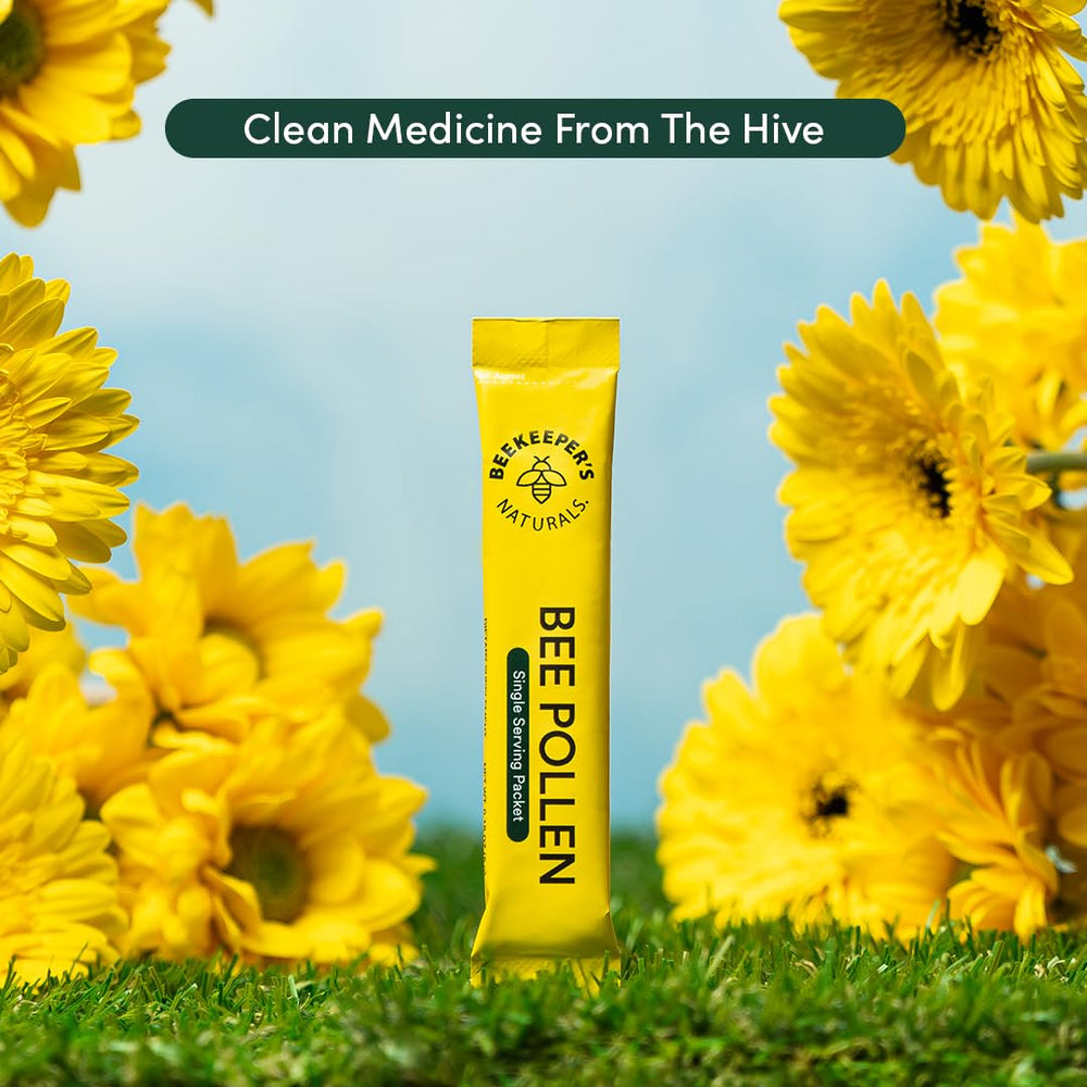 Bee pollen sticks used as smoothie topping lifestyle shot