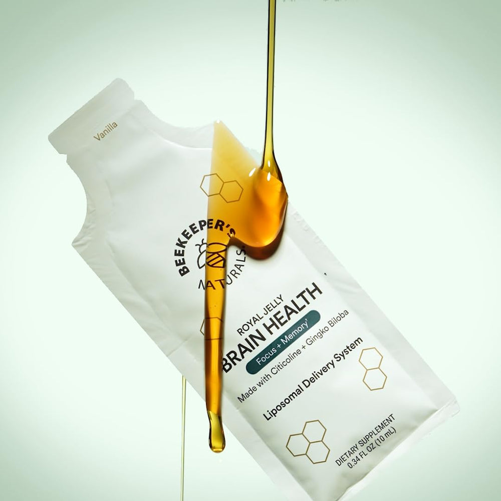 Vanilla flavor Beekeepers Brain Supplement close-up