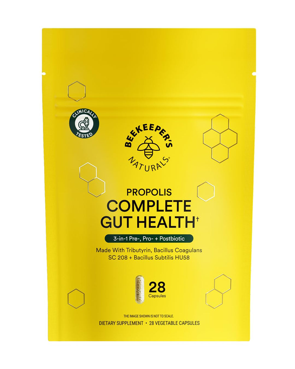 Beekeeper's Naturals Complete Gut Health bottle front view