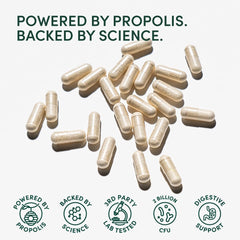 Close-up of Complete Gut Health label showing 28-count capsules